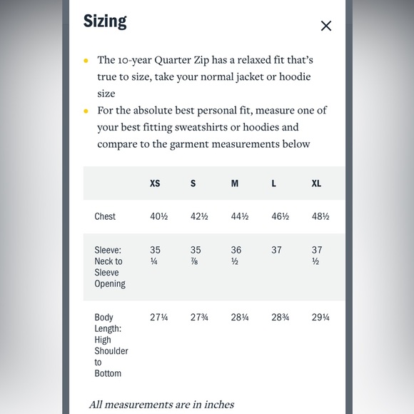 10 Year Quarter Zip Sweatshirt made in USA - Picture 4 of 4